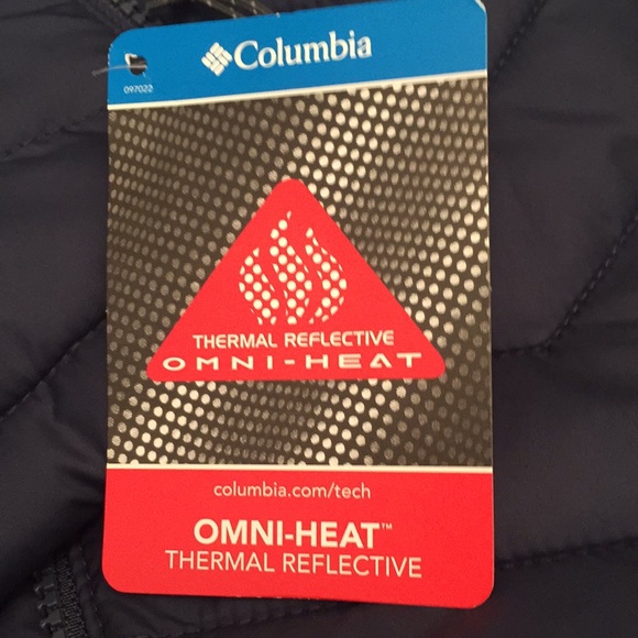 Columbia Blue Puffer Jacket Thermal Reflective Med - Picture 9 of 10
